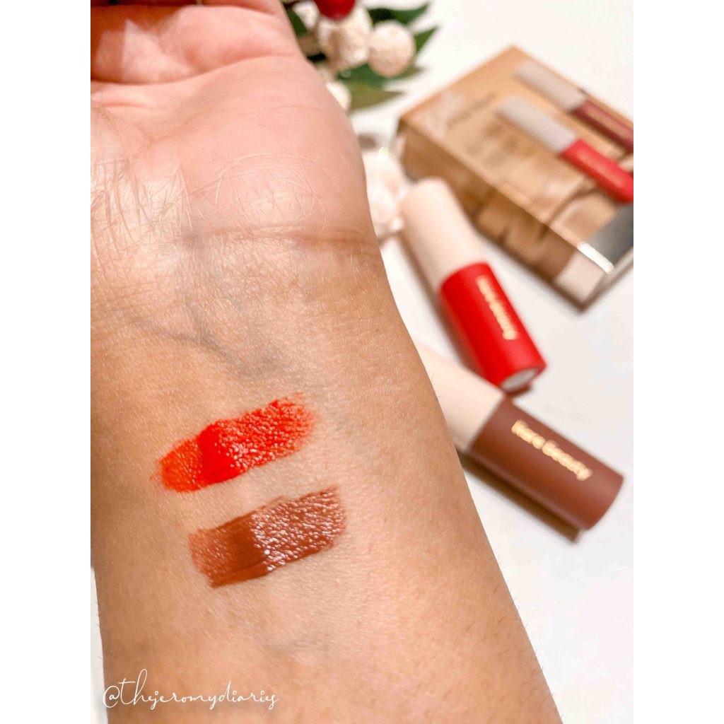 HOT - Fullset  Bộ son kem lỳ Rare Beauty by Selena Gomez Mini Lip Souffle Matte Cream Lipstick Duo