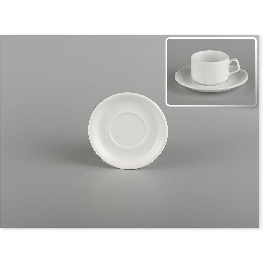 Bộ 6 dĩa lót tách Minh Long 12 cm - Jasmine Lys - Trắng Ngà