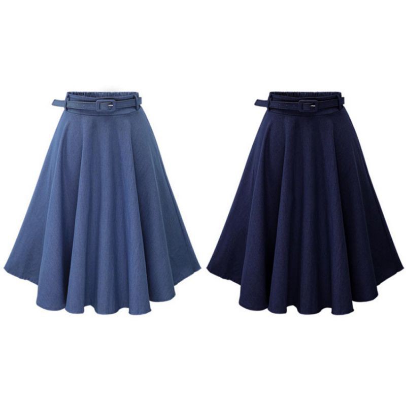 Chân váy xòe kèm thắt lưng phong cách cổ điển thanh lịch dành cho nữ