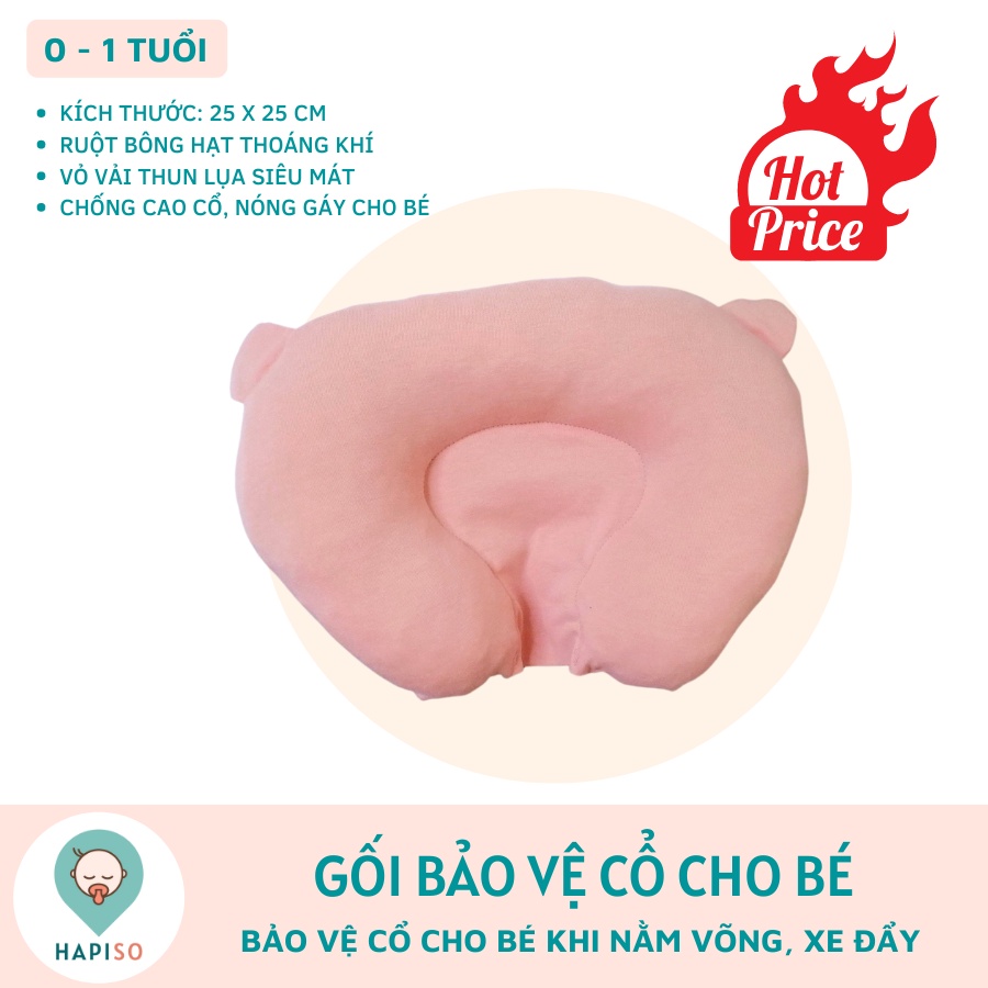 Gối sơ sinh bảo vệ cổ cho bé Hapiso