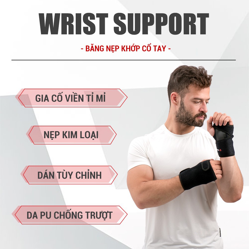 Băng nẹp khớp cổ tay, cố định tay GoodFit GF304W