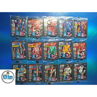 [Một thẻ ](đợt cuối) Thẻ cầu thủ bóng đá Poca Match Attax base nguyên seal mùa giải 2019-2020