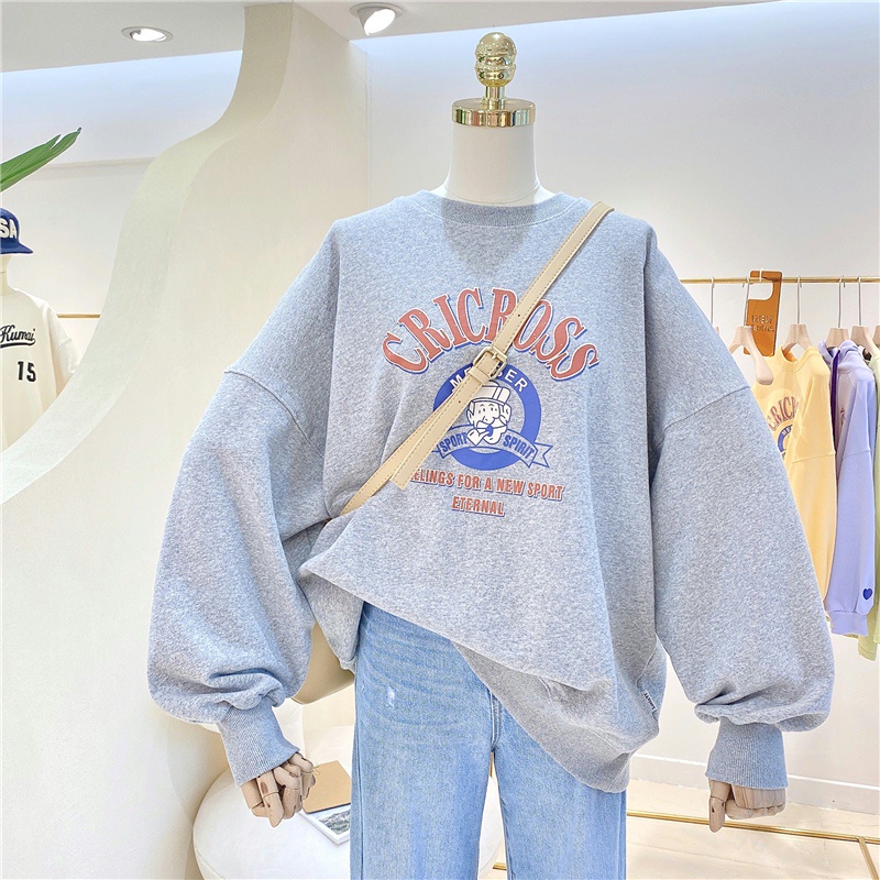 NRVP Áo Tay Dài Dáng Rộng Phong Cách Hàn Quốc Thời Trang Mới Cho Nữ