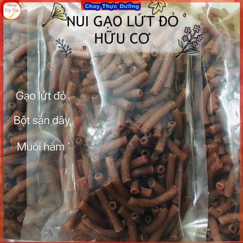 Nui gạo lứt đỏ hữu cơ tự nhiên 500gr (dùng ăn kiêng, ăn chay, giảm cân, thực dưỡng)