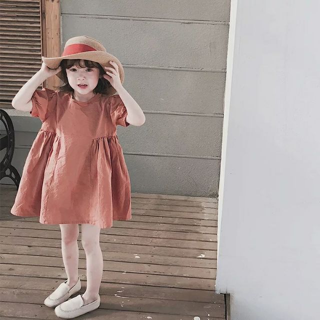 (Combo) Đầm thô suông bé gái