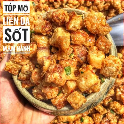 🍀 TÓP MỠ LIỀN DA RIM NƯỚC MẮM HÀNH TỎI ỚT 🍀 250g Giòn Giòn, Mặn Mặn