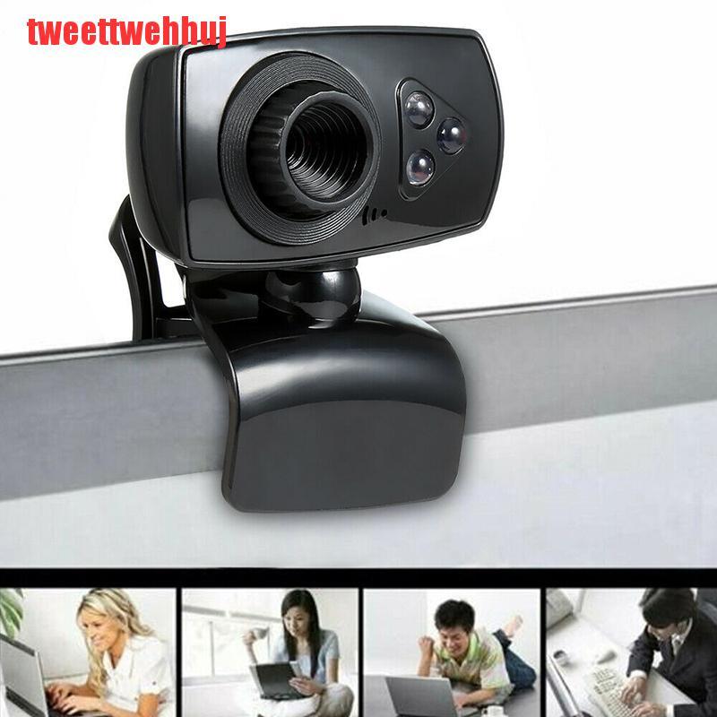 Webcam Full Hd 50mp Usb 3 Đèn Led Kèm Micro Tiện Dụng Cho Pc Laptop