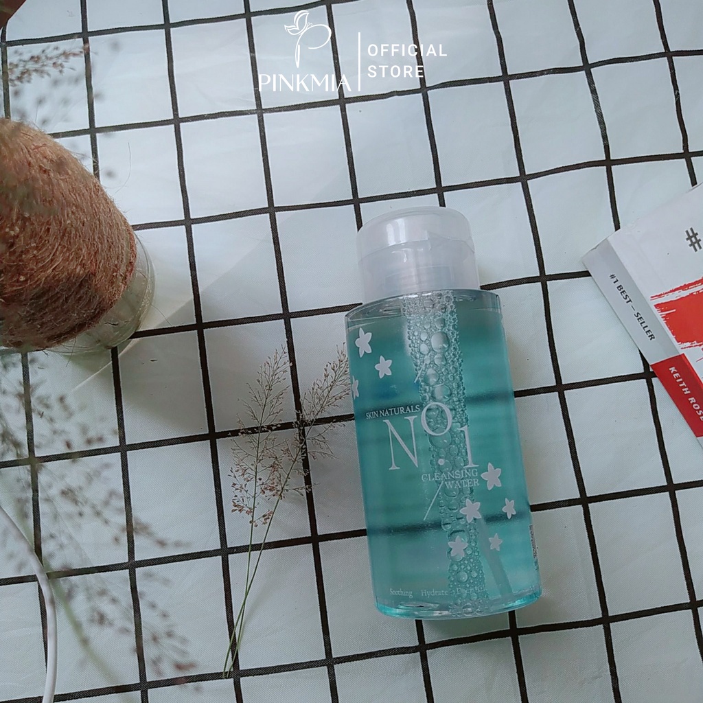 Nước Tẩy Trang Pinkmia Skin Naturals Tẩy Sạch Bụi Bẩn, Bã Nhờn Dùng Cho Mọi Loại Da 300ml