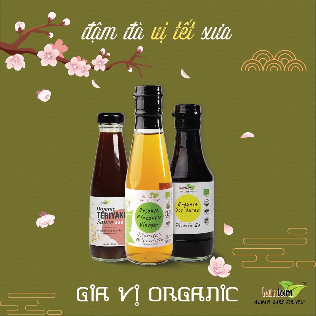 [Mã BMBAU50 giảm 7% đơn 99K] Nước tương đậu nành hữu cơ Organic Soy Sauce LumLum 200ml