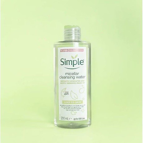 [Mẫu mới] Nước Tẩy Trang Simple Dịu Nhẹ Kind To Skin Micellar Cleansing Water 200ml | BigBuy360 - bigbuy360.vn