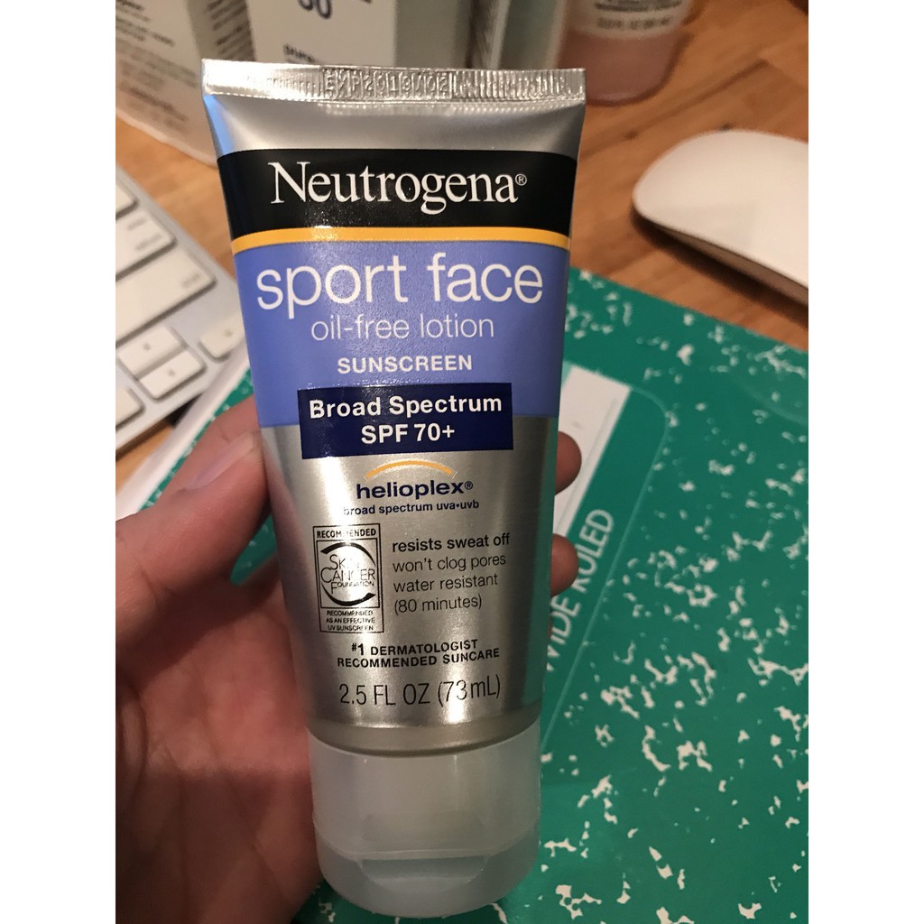 Kem chống nắng Neutrogena Sport Face Oil Free Lotion SPF70 (73ml) - Authentic USA