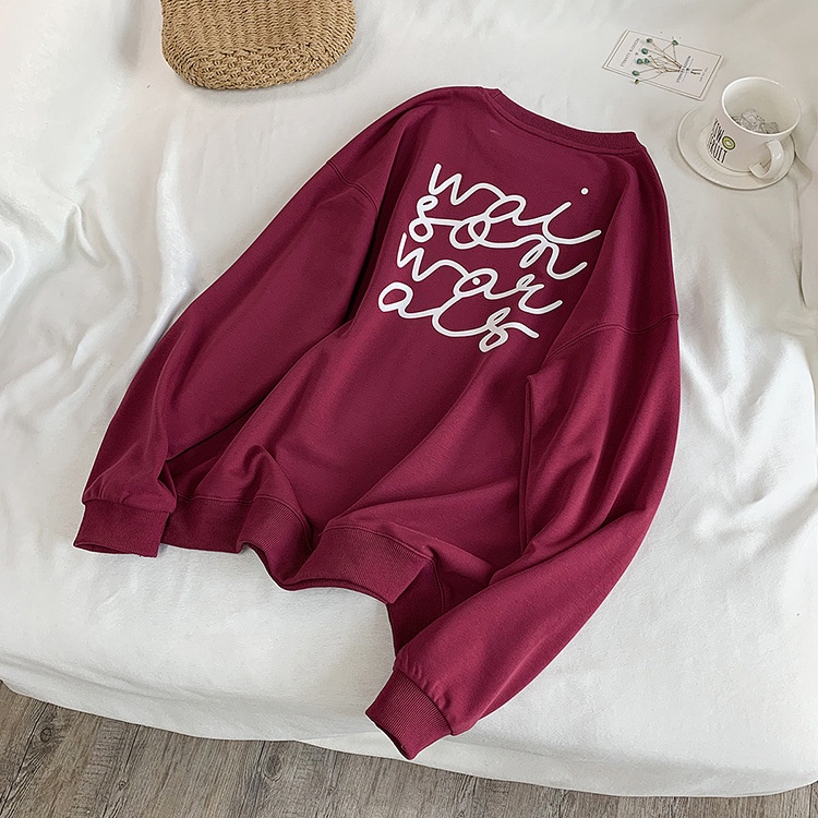 Áo Nỉ Dáng Rộng Thời Trang Xuân Thu Hàn Quốc Mới 2021 Cho Nữ