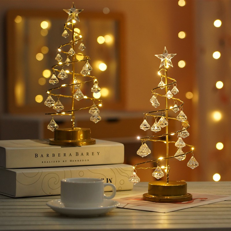 [ LED Light Crystal Star Tree Light ][ Christmas Decoration lighting Night Light Table Lamp ][Crystal Christmas Tree Led Night Light ]