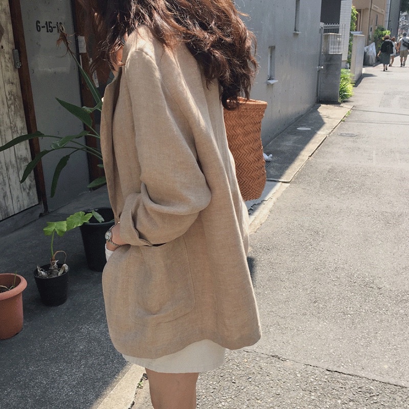 BLAZER HÀN QUỐC FORM XINH XẮN chất linen đũi không nhăn