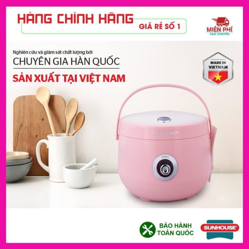 [Mã ELHADEV giảm 4% đơn 300K] Nồi cơm điện Sunhouse Happy time dung tích 1,8 lít hàng chính hãng