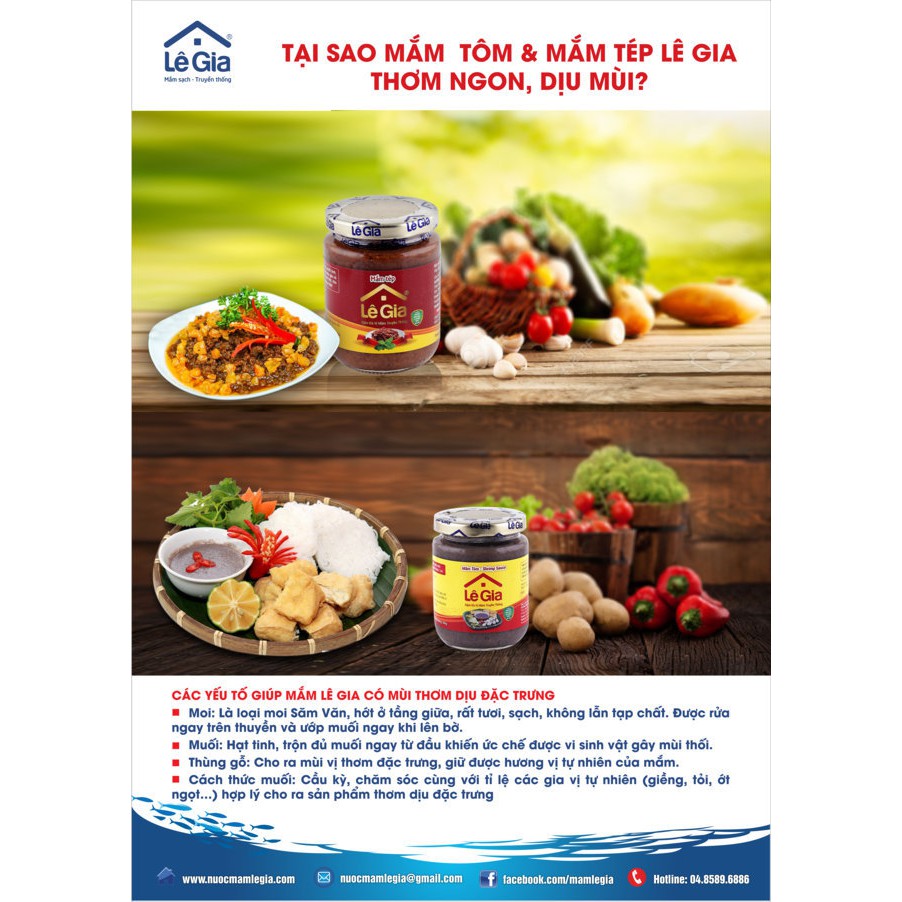[Mã SKAMLTS7 giảm 10% đơn 150K] [Mã giảm 15K đơn 50K] Mắm Tép- Lê Gia hũ thủy tinh 280g | BigBuy360 - bigbuy360.vn