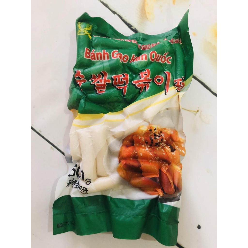 combo bánh gạo Hàn Quốc mì cay (bánh gạo xanh 500g+100g sốt+mì ottogi 110g)