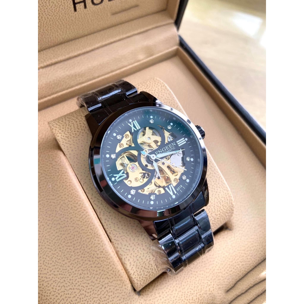 Đồng Hồ Nam AUTOMATIC FNGEEN Phiên Bản Doanh Nhân Dây Hợp Kim Thép Không Gỉ Cao Cấp