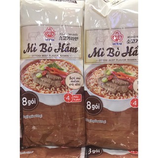 MÌ HÀN QUỐC OTTOGI VỊ BÒ HẦM LỐC 8 GÓI X 120GR