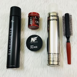 TẶNG LƯỢC - combo sáp vuốt tóc Osis + NF + gôm Butterfly + Silhouette + lược