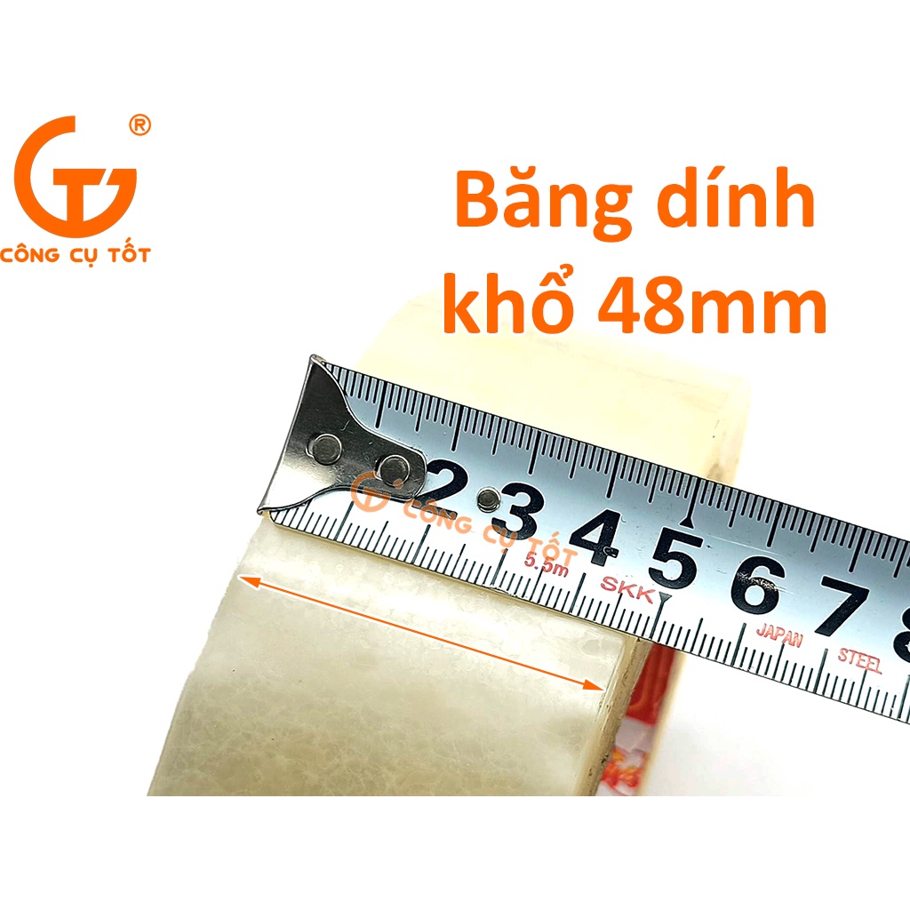 Băng dính trong khổ 45mm 0.5kg lõi giấy dày 3.5mm