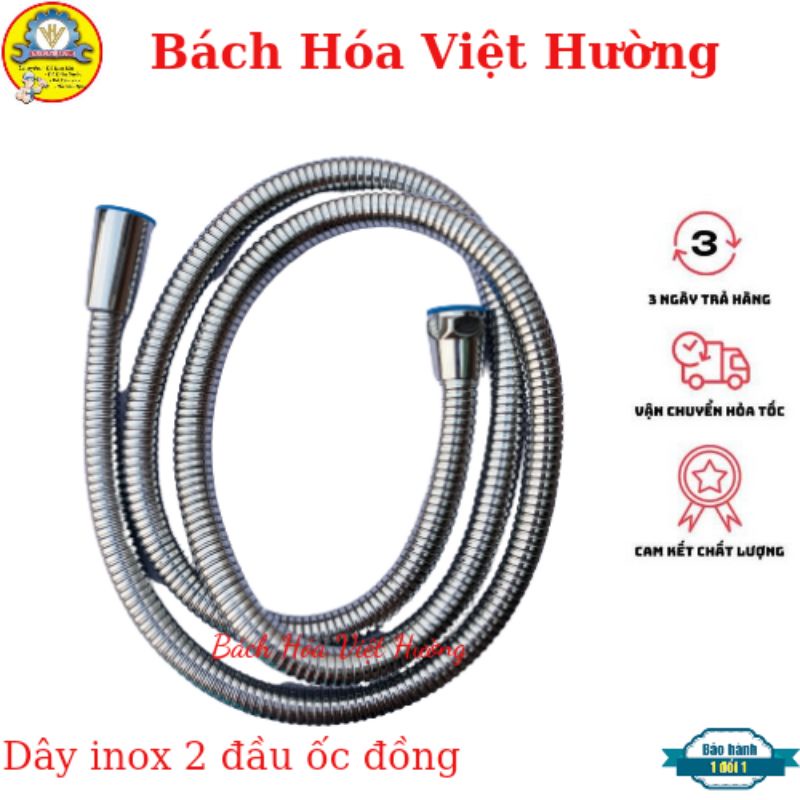 [GIÁ RẺ] Dây sen, dây vòi hoa sen, dây sen tắm inox cao cấp không gỉ dài 1.5 mét chịu áp lực tốt