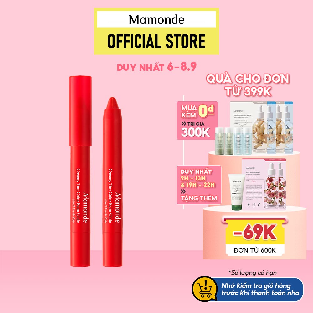 Son bút chì phiên bản mới Mamonde Creamy Tint Color Balm Glide 1.2g