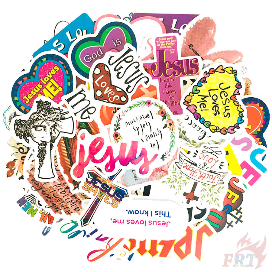 ❉ Jesus Christ Series 03 Stickers ❉ 50Pcs/Set DIY Fashion Waterproof Doodle Decals Stickers