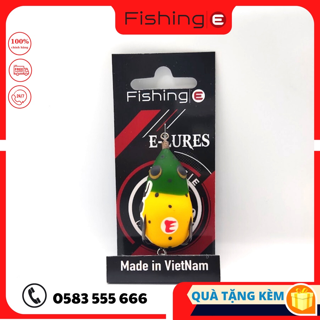 Mồi Lure Nhái Hơi E.Lures - E1 & E3, Acition: Nổi - Lửng, Chìm