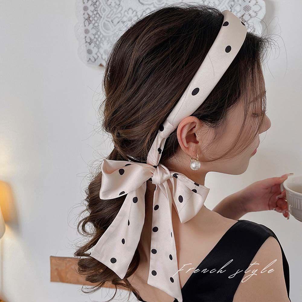 Danilo Băng Đô Cài Tóc Bằng Lụa Thắt Nơ Đơn Giản Dành Cho Nữ