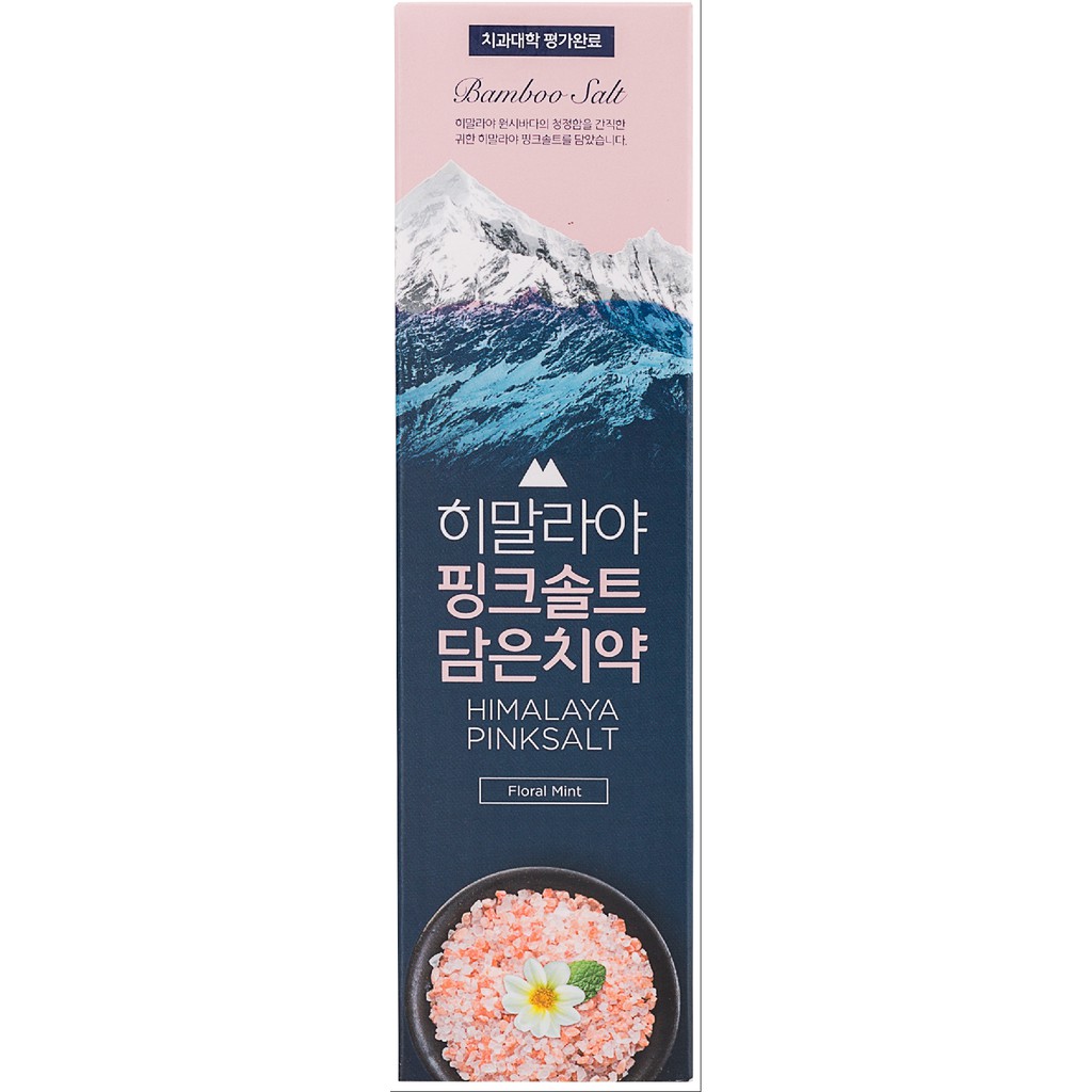 Kem đánh răng Bamboo Salt Himalaya Pink Salt Floral Mint 100g - Hoa Bạc Hà