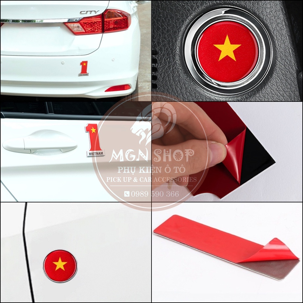 [Decal] [cờ Việt Nam] [6 mẫu] Alumium