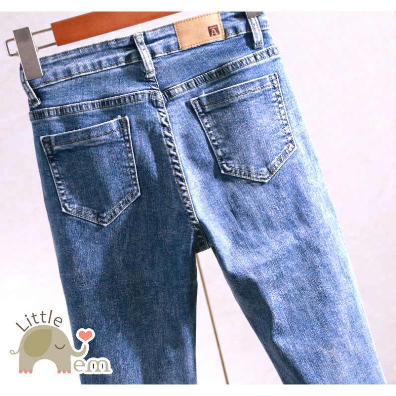 Quân jean ống vẩy đôi cho mẹ và bé