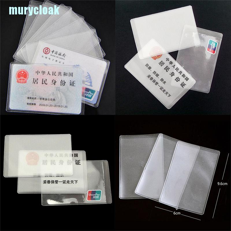 Set 10 bao đựng thẻ ID PVC trong suốt nhỏ gọn và tiện dụng