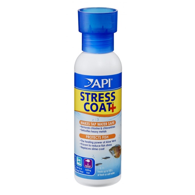 API STress Coat+ | Thần dược cá cảnh STRESSCOAT Khử Độc Nước - Giảm Stress - CHỐNG SỐC NƯỚC - Giúp CÁ KHỎE