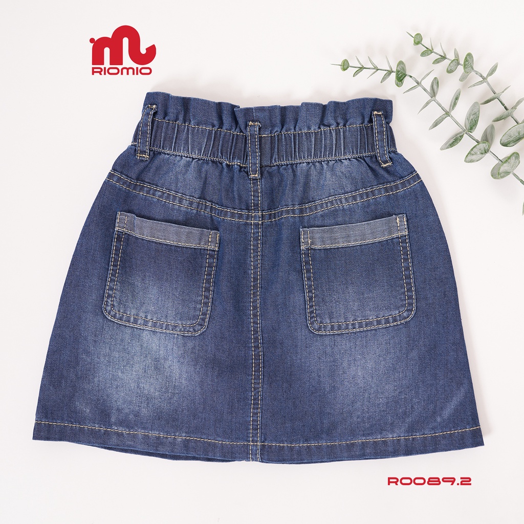Chân váy bé gái jean ngắn dáng chữ A 3-10 tuổi chính hãng RIOMIO chất liệu Denim Cool Max thoải mái - RO089