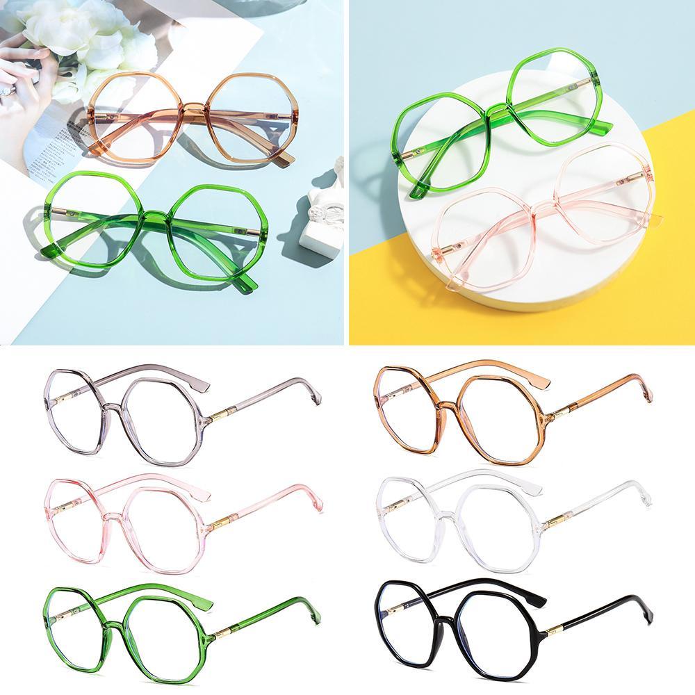 Mắt Kính Gọng PC Tròng Phẳng Siêu Nhẹ Màu Xanh Dương Thời Trang