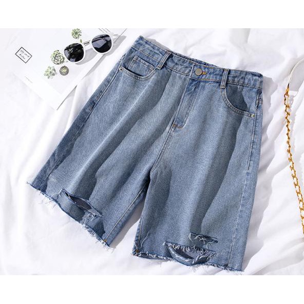 Quần short jeans đánh rách ulzzang