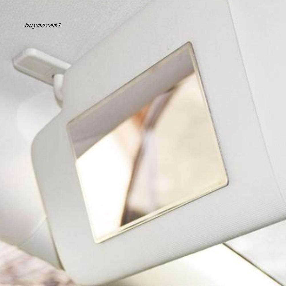 (hàng Mới Về) 1 Gương Trang Điểm Bằng Thép Không Gỉ Trang Trí Xe Hơi