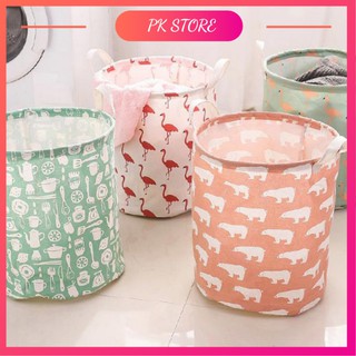 Giỏ đựng quần áo, giỏ đựng đồ chơi, giỏ vải đựng đồ đa năng gấp gọn PK STORE