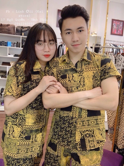 [ảnh thật] Bộ Lụa Thổ Cẩm Hàng Đẹp Hai Màu Vàng-Đen | BigBuy360 - bigbuy360.vn