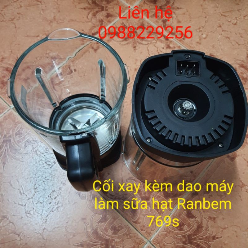 Phụ kiện ca xay kèm dao máy làm sữa hạt Ranbem 769s 735H