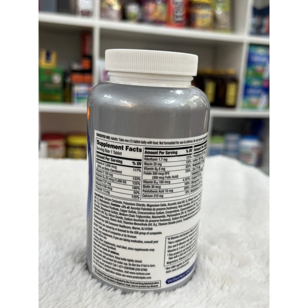 Vitamin Dành Cho Nam Giới Trên 50 tuổi Centrum Silver Men 50+ 275 Viên