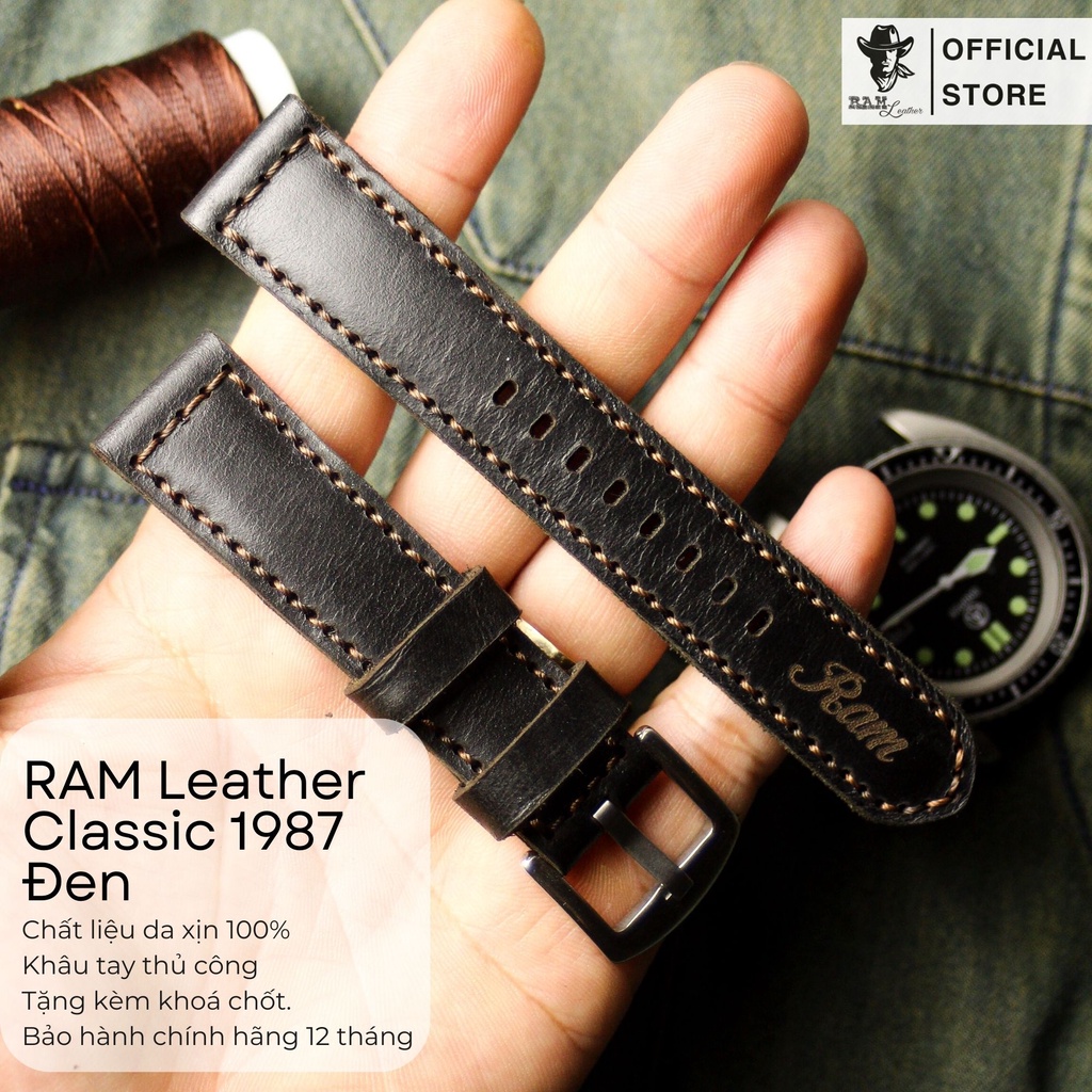 Tổng hợp Dây Đồng Hồ Thủ Công Da Bò Size 22mm Bền Đẹp RAM Leather