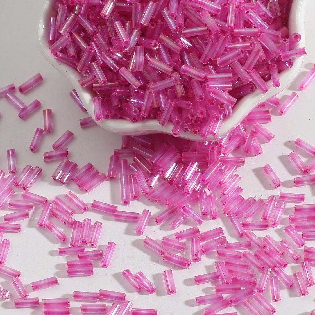 300 Hạt thủy tinh hình trụ hình dài phong cách Séc dùng làm đồ trang sức