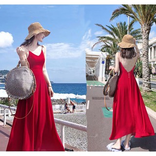 ❣️freeship❣️đầm maxy hở lưng hana