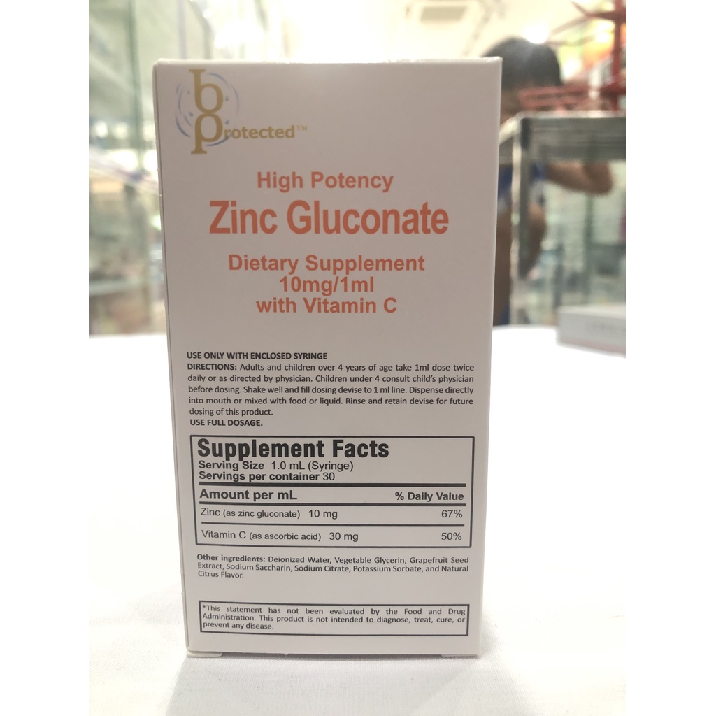 B Protected ZinC Gluconate , giúp hỗ trợ nâng cao sức đề kháng, tăng cường sức khỏe.