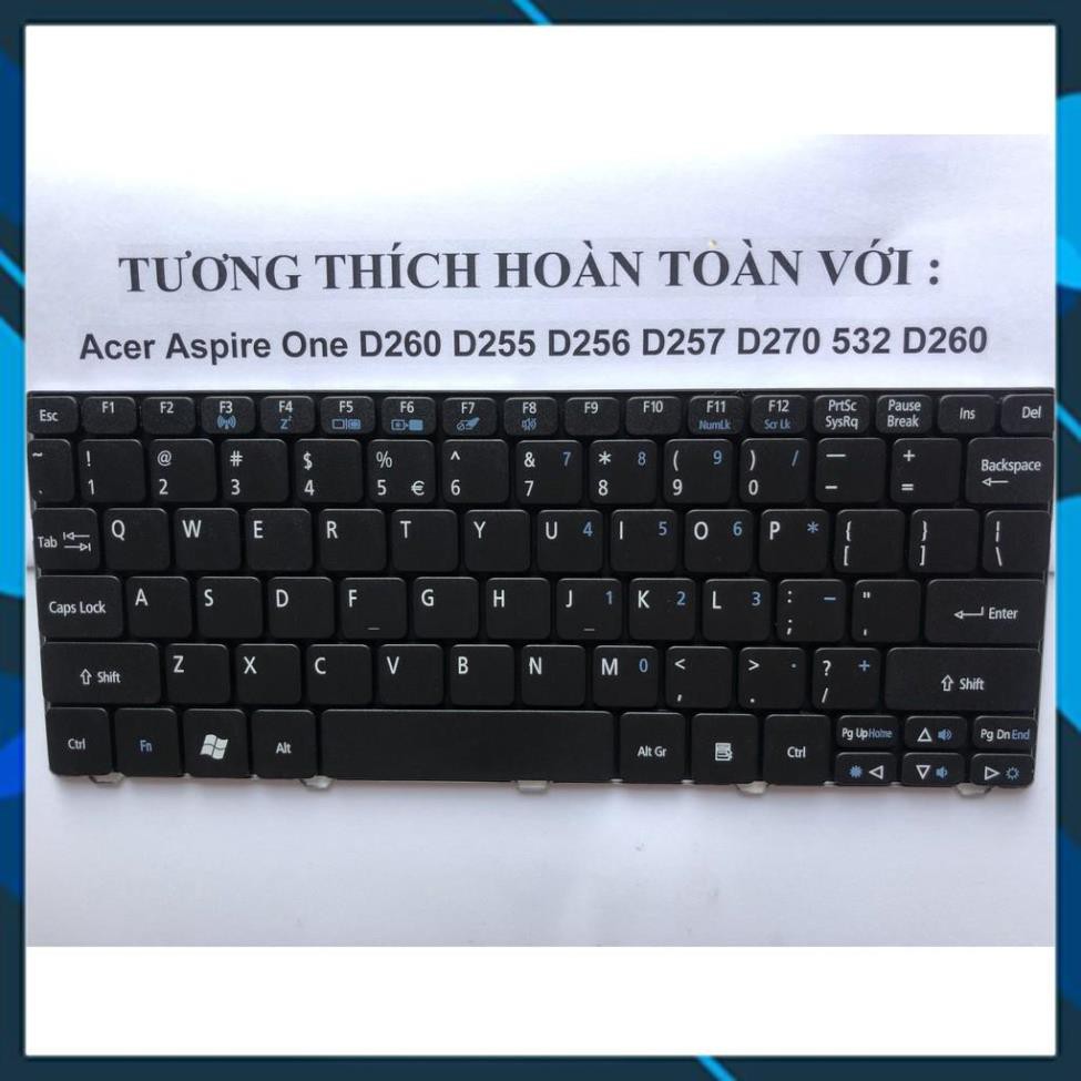 ⚡️[Loại xịn]  Bàn Phím Cho Acer Aspire One D255 D257 Đen- Bảo Hành 12 Tháng Toàn Quốc Hàng Mới | BigBuy360 - bigbuy360.vn
