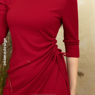 Váy len COSMO DESIGN ôm rút dây bên sườn