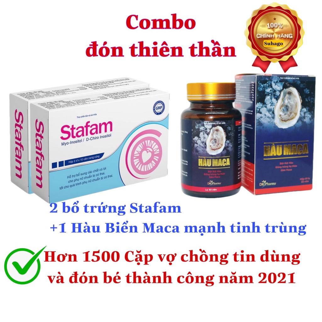 2 Stafam và 1 Hàu Biển Sâm - Bổ tinh trùng, bổ trứng tăng thụ thai đón bé tự nhiên